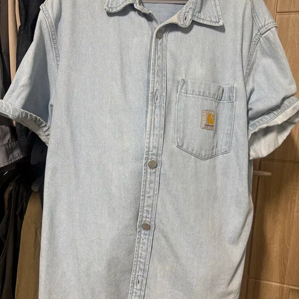 [BUNJANG] Carhartt OD Denim Shirt Light Blue / (M) 칼하트 오디데님 셔츠 연청