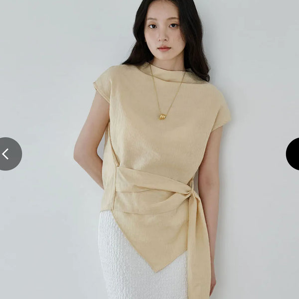[BUNJANG] MOSSNTIC Wrap Tie Blouse / 모센틱 랩타이블라우스