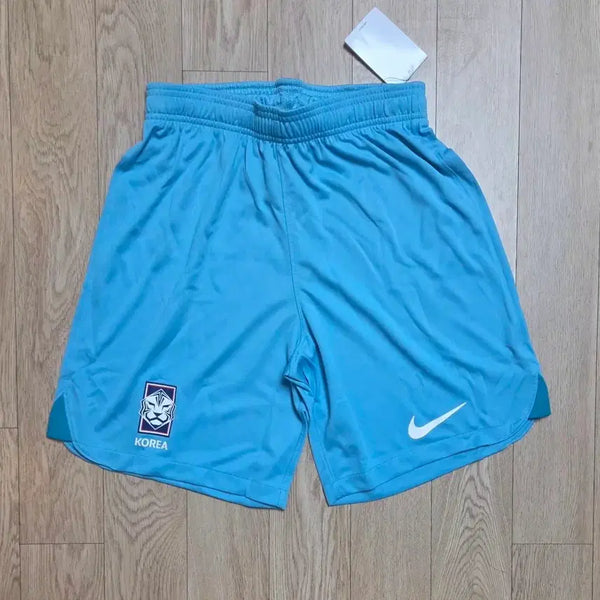 [BUNJANG] Nike Korea National Football Team Training Shorts Sky Blue Size M / 미사용 나이키 한국 축구 국대 하늘색 트레이닝 반바지 M사이즈 (26) (줄자사진 참고)