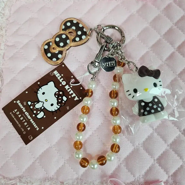 [BUNJANG] Sanrio Loriz Farm Kitty Figure Keychain / (일본정품/한정판) 산리오 로리즈팜 키티 피규어 비즈 키홀더 브라운