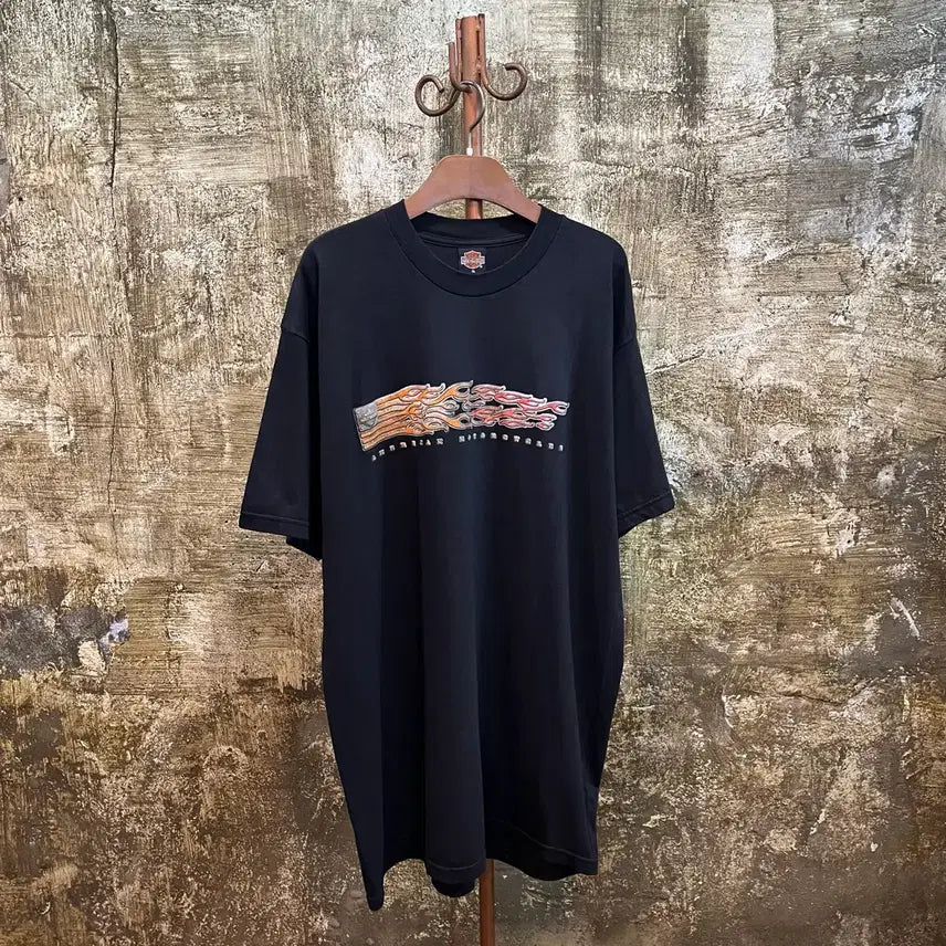 [BUNJANG] 00s Harley-Davidson Short-Sleeve T-Shirt Black XL Vintage / 00s 할리데이비슨 반팔 티셔츠 미국 빈티지