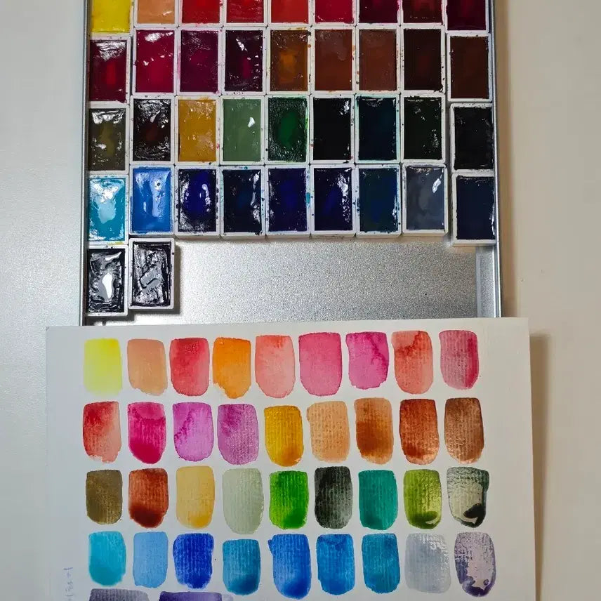 [BUNJANG] Roman Szmal Aquarius Solid Watercolor Paint Set 38 Colors / 로만슈말 아쿠아리어스 고체물감 38색 /수채물감