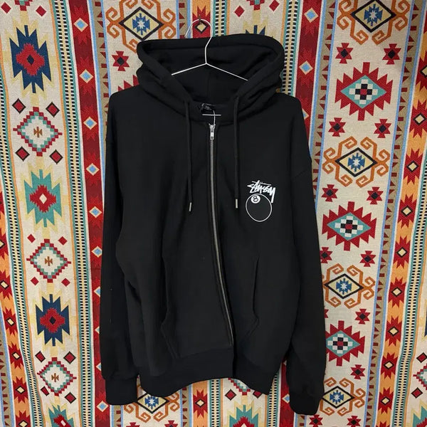 [BUNJANG] Stussy 8 Ball Big Logo Hoodie Zip-Up L/100 / 스투시 8볼 빅로고 후드집업 L/100