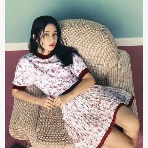 [BUNJANG] Elord Golf Wear Romance Flower Set / 여성골프 엘로드 로망스플라워 셋트