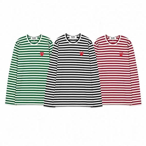[BUNJANG] Comme des Garçons Striped Long Sleeve T-Shirt / 꼼데  스트라이프 롱슬리브