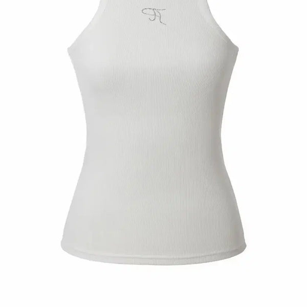 [BUNJANG] 3Times Jewel Tank Top White S / 쓰리타임즈 쥬얼 탱크탑 화이트 s