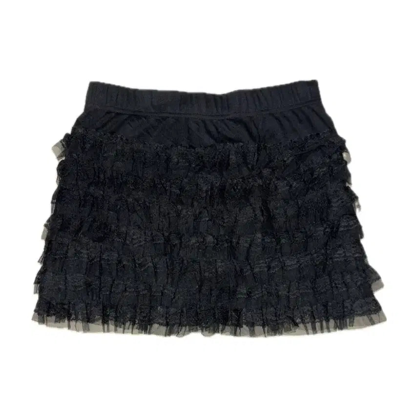 [BUNJANG] Lace Ruffle Skirt / 레이스 캉캉 스커트 치마 히메갸루 오네갸루 공겜여주 고스로리