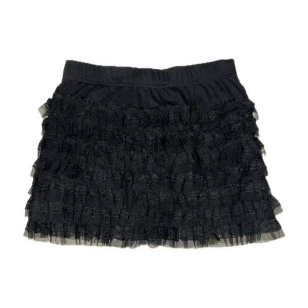 [BUNJANG] Lace Ruffle Skirt / 레이스 캉캉 스커트 치마 히메갸루 오네갸루 공겜여주 고스로리