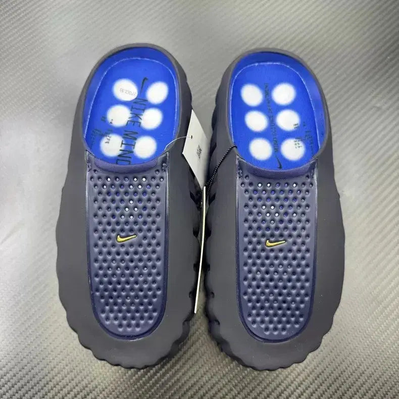 [BUNJANG] Nike Mind 001 Closed Toe Slides Men's Black Blue / 나이키 마인드 001 클로즈드 토 슬리퍼 남성 블랙 블루