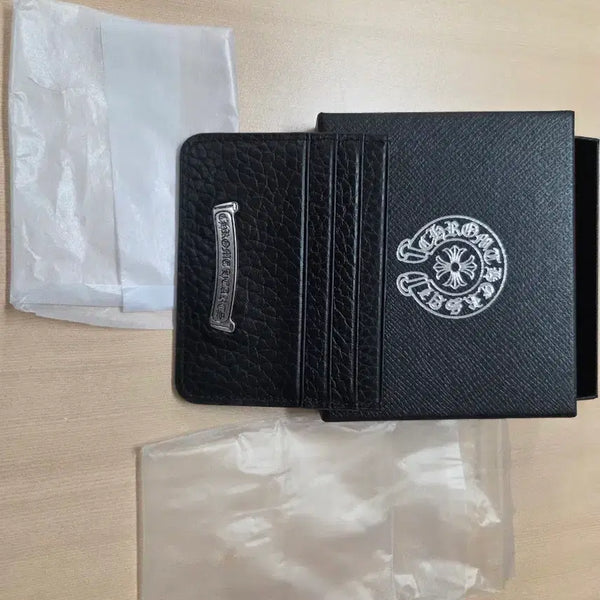 [BUNJANG] Chrome Hearts Black Calfskin Leather Card Wallet / 크롬하츠 블랙 소가죽 카드 지갑