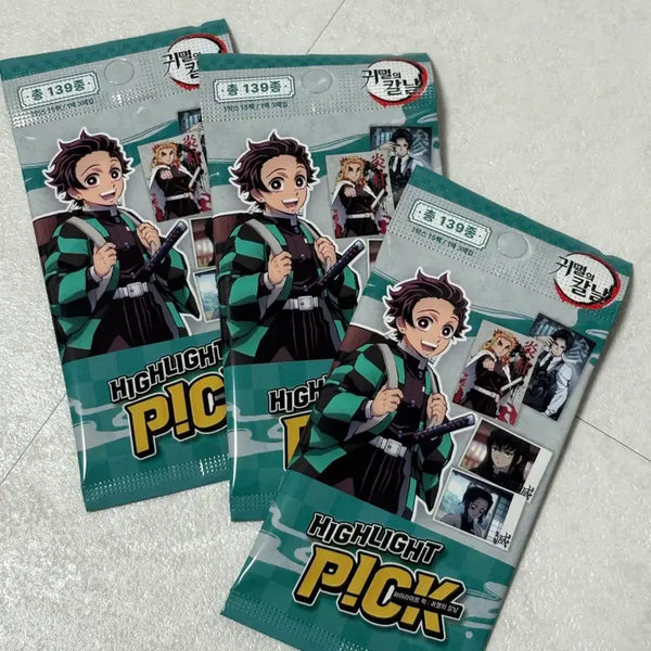 [BUNJANG] Demon Slayer Highlight Pick Cards Bundle Set (3 Cards) / 귀멸의 칼날 하이라이트 픽 카드 3개 일괄