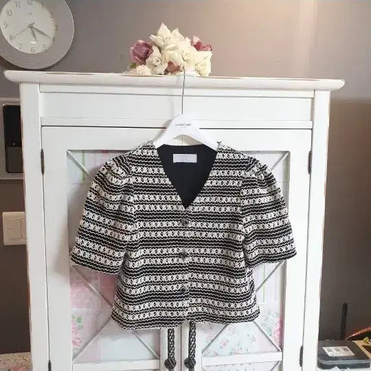 [BUNJANG] Nanninggu Patterned Jacket Shirt Blouse / 난닝구 자켓 셔켓 셔츠 블라우스/55-정66