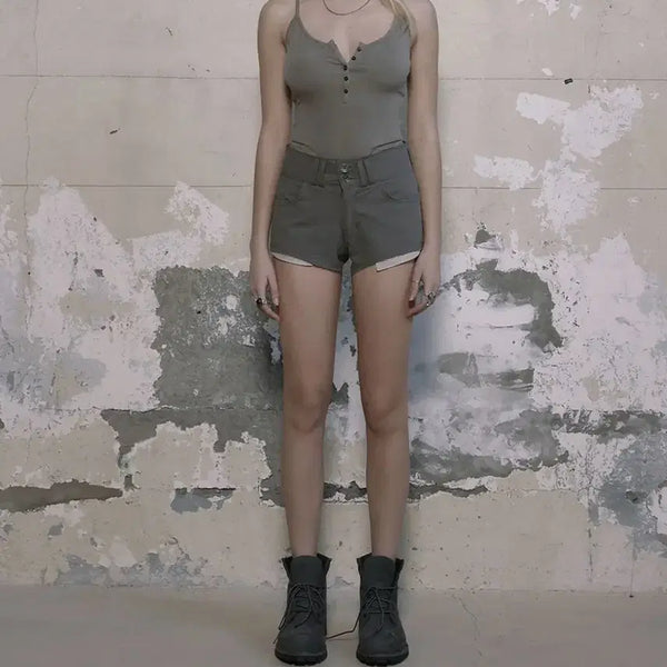 [BUNJANG] Bohemian Seoul Pigment Washed Shorts Khaki / (새상품)보헤미안서울 피그먼트 워시드 쇼츠
