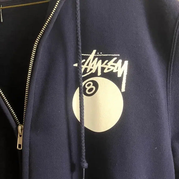 [BUNJANG] Stussy 8 Ball Hoodie Navy S / 스투시 8볼 후드집업 네이비