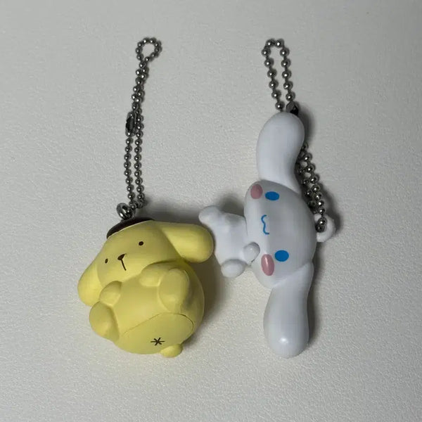 [BUNJANG] Sanrio Pompompurin & Cinnamoroll Keychain Bundle Set / 산리오 폼폼푸림 시나모롤 키링 일괄