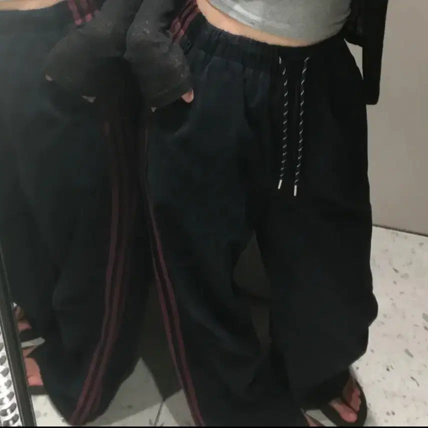 [BUNJANG] Wide Track Pants / 와이드 트랙 팬츠