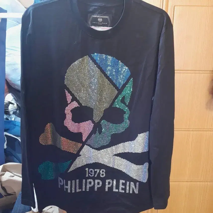 [BUNJANG] Philipp Plein Skull Crossbone Sparkle Sweatshirt XXL / 필립플레인 스컬 크로스본 반짝이 맨투맨 XXL