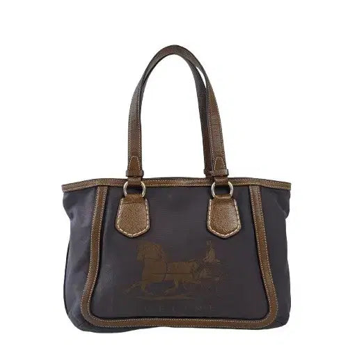 [BUNJANG] Celine Vintage Macaron Logo Canvas Tote/Shoulder Bag / 정품 셀린느 빈티지 마차 로고 캔버스 토트/숄더백