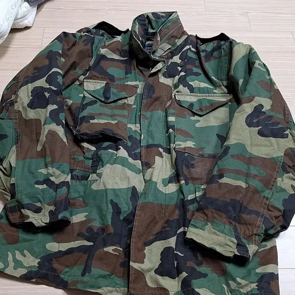 [BUNJANG] 90s US Military Reproduction M65 Field Jacket Woodland (105) / 90년대 미군 복각 m65필드자켓 우드랜드(105)