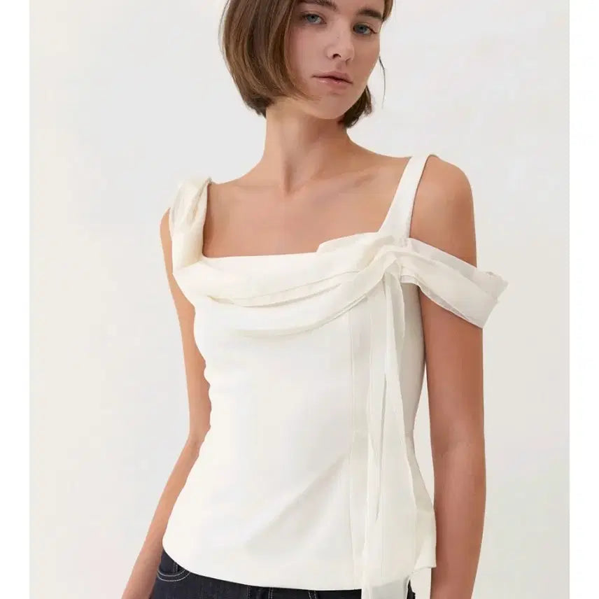 [BUNJANG] Graceyu Drape Sleeveless Blouse XS / 그레이스유 드레이프 슬리브리스xs