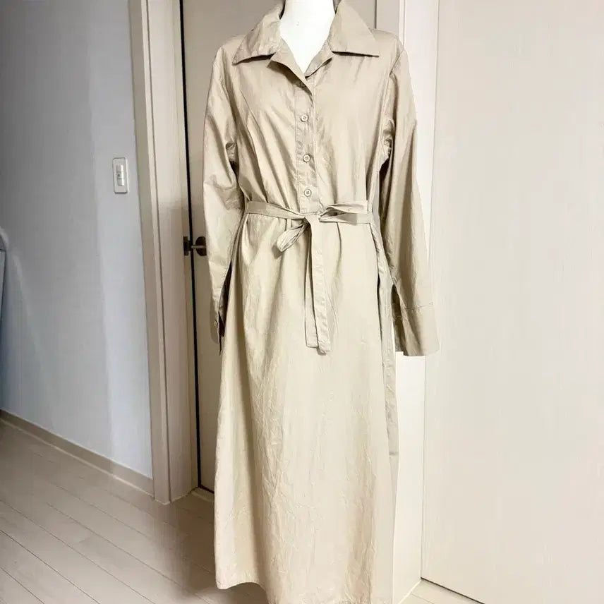 [BUNJANG] Babbling Brook Beige Shirt Dress S-M / Babbling brook 베이지 셔츠 원피스 S-M