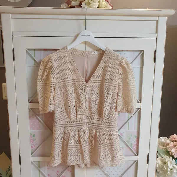[BUNJANG] It Misha Lace Blouse / 잇미샤 블라우스/55-날씬66