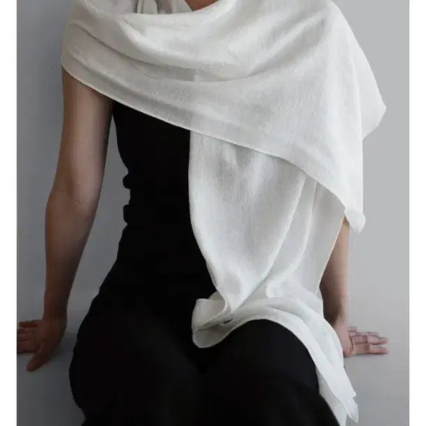 [BUNJANG] LAROOM Zigzag Scarf/Muffler Black / LAROOM 라룸  베일 스카프 머플러 지그재그 블랙