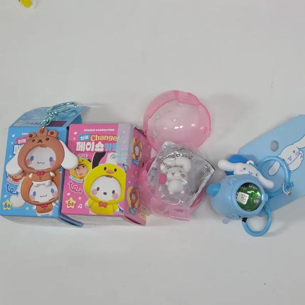 [BUNJANG] Sanrio Cinnamoroll Face Keyring Figure Bundle Set / [일괄처분] 산리오 시나모롤 페이스키링 가챠 하트머리 피규어키링