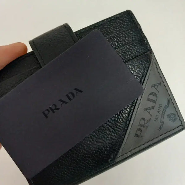 [BUNJANG] Prada Saffiano Card Holder Black / [정품] 프라다 사피아노 카드지갑 블랙 / 백화점 구매 / 상태좋음