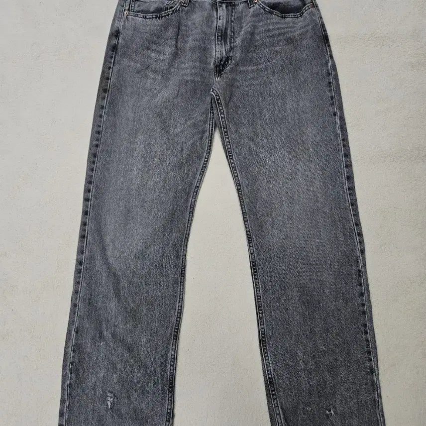 [BUNJANG] Levi's 555 Relaxed Straight Black Denim Pants / 리바이스 555 릴렉스 스트레이트 흑청 데님 팬츠 급처