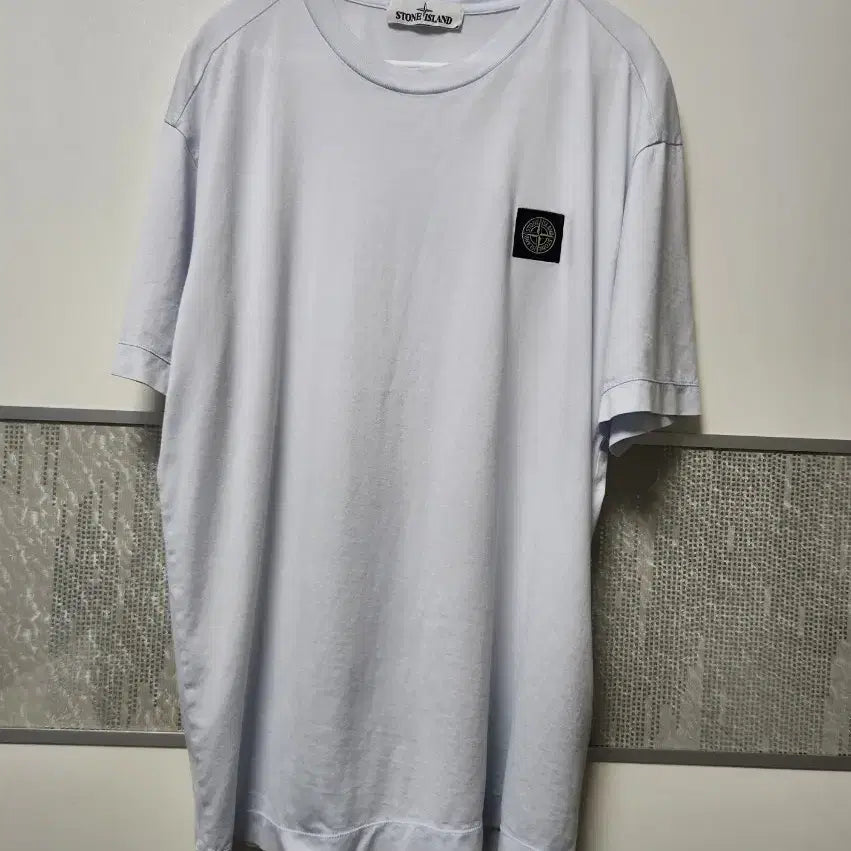 [BUNJANG] Stone Island Compass Logo T-Shirt Light Blue / 스톤아일랜드 콤파스 반팔티셔츠 (라이트 블루)