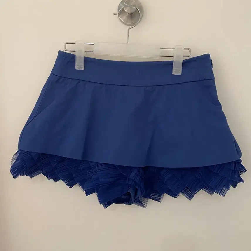[BUNJANG] Ozhosec OZH O SEC Blue Tiered Skirt Shorts / [0] 오즈세컨 블루 캉캉 스커트 바지(숏팬츠)