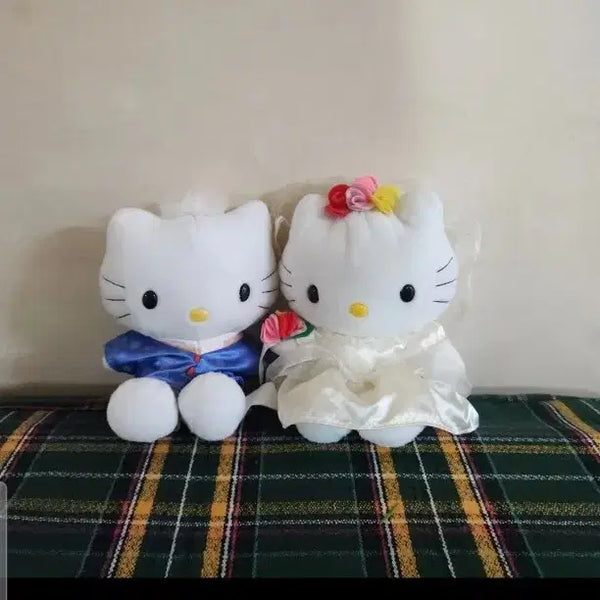 [BUNJANG] Hello Kitty & Daniel Wedding Couple Dolls Set / 헬로키티 웨딩 인형 세트