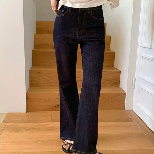 [BUNJANG] Ganaesra Flare Banding Bootcut Denim Long Skirt / 가내스라 플레어 밴딩 부츠컷 데님 롱 s