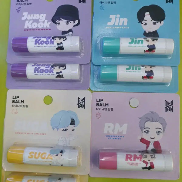 [BUNJANG] BTS TinyTAN Lip Balm Set (Jungkook, Jin, Suga, RM) / 방탄소년단 BTS 타이니탄 립밤 정국/진/슈가/RM 7개 모두