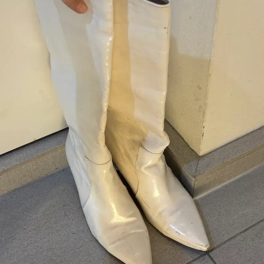 [BUNJANG] White Long Boots / (급처!!) 화이트 롱부츠