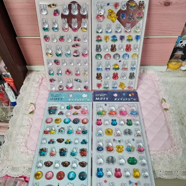 [BUNJANG] Miffy Bongbong Sticker Set (4 Types) / (일본정품) 미피 봉봉 스티커 4종