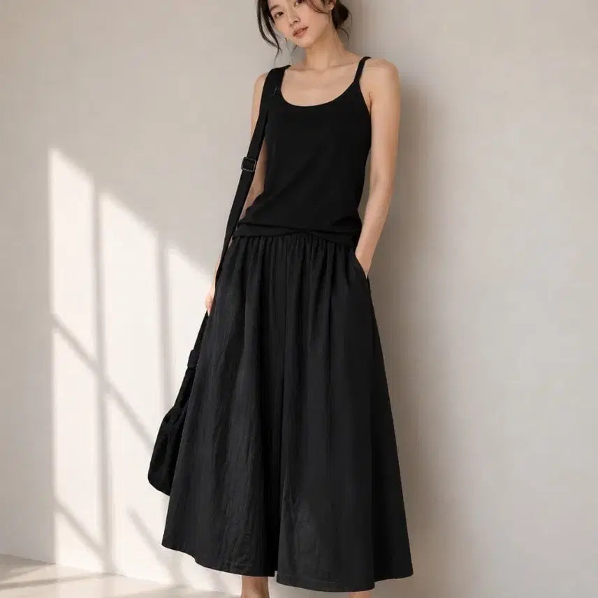 [BUNJANG] Sister Carmine Wide 9-Part Pants / 28~30/시스터카마인 팬츠 바스락 와이드 9부팬츠