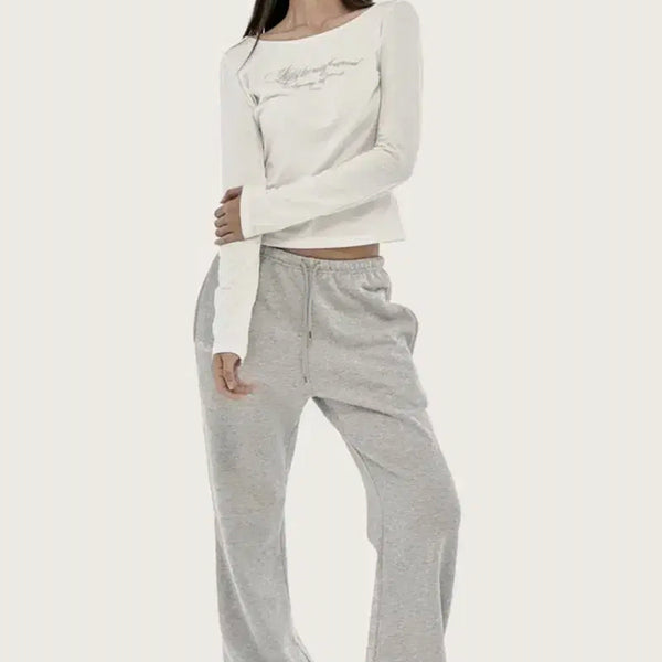 [BUNJANG] Kleesier Basic Logo String Two-Way Pants Grey / 클리시어 베이직 로고 스트링 투웨이 팬츠 그레이 kleesier
