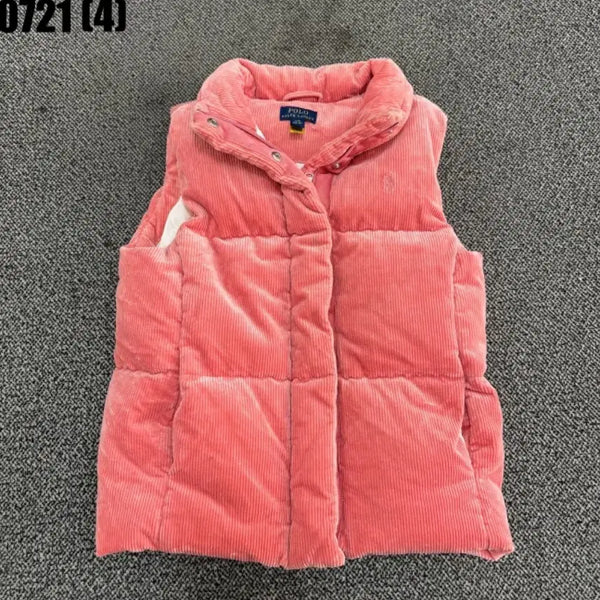 [BUNJANG] Polo Ralph Lauren Corduroy Padded Vest Pink / 폴로 랄프로렌 코듀로이 패딩 조끼 핑크