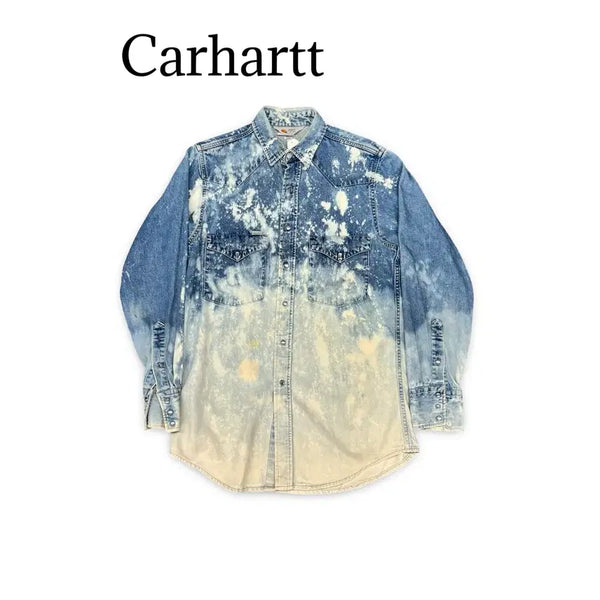 [BUNJANG] Carhartt Washed Denim Shirt / (90) 칼하트 데님 워싱 셔츠