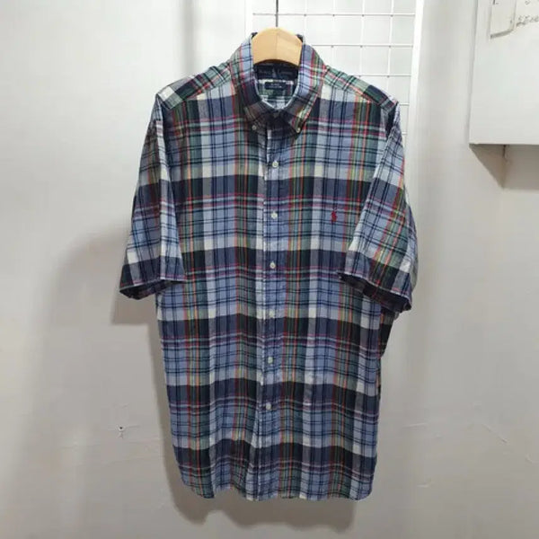 [BUNJANG] Polo Ralph Lauren Plaid Short Sleeve Shirt (Men's XL-2XL) / 폴로 랄프로렌 체크 반팔 셔츠 (MAN XL~2XL)#1014
