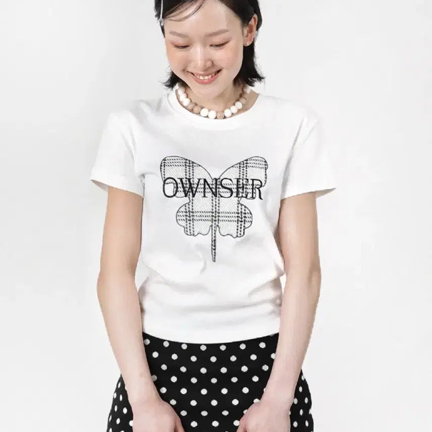 [BUNJANG] OWN Grid T-shirt White / [새상품] 오운서 런웨이티켓 티셔츠 OWN Grid T-shirt_White