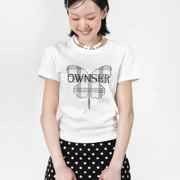 [BUNJANG] OWN Grid T-shirt White / [새상품] 오운서 런웨이티켓 티셔츠 OWN Grid T-shirt_White