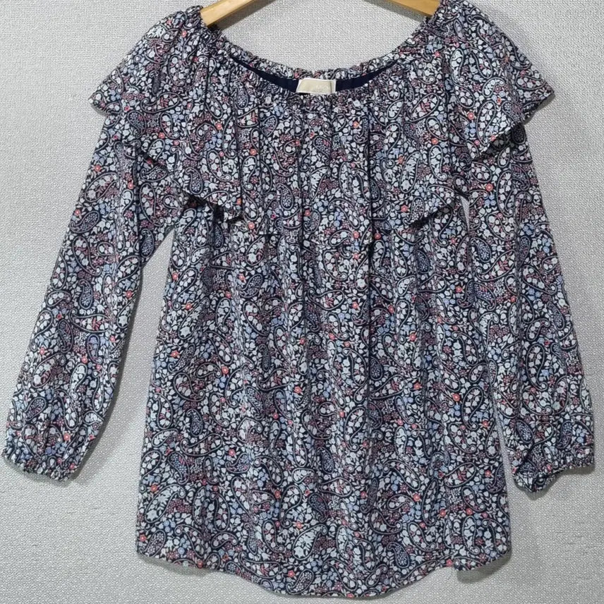 [BUNJANG] Michael Kors Flower Pattern Off-Shoulder Blouse / M (66) 마이클코어스 플라워패턴 오프숄더 얇은 블라우스