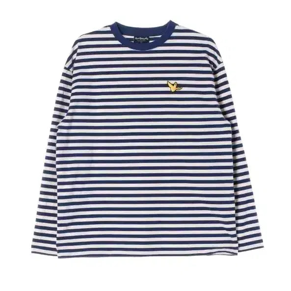[BUNJANG] Mark Gonzales Navy Striped Long Sleeve Sweatshirt / 마크곤잘레스 네이비 긴팔티단가라롱슬리브맨투맨 무신사에이블리여자교복학생교신후드겨울바지집업옷