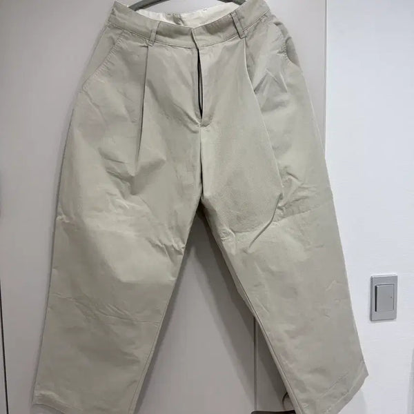 [BUNJANG] Men's Wide Fit Pants Beige Size M / [실착1회] 남자와이드팬츠 남자팬츠 남자바지 남자일자핏