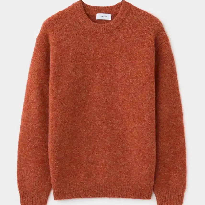[BUNJANG] Lemond Wool Oversized Round Knit (Orange) / 르마드 울 오버핏 라운드 니트 (오렌지)