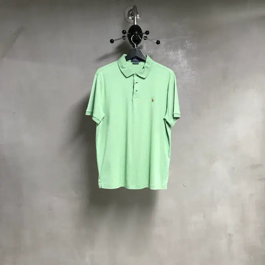 [BUNJANG] Polo Ralph Lauren QR Pique Short Sleeve Polo Shirt Green L / 폴로 랄프로렌 QR PK 반팔 카라티 그린 L