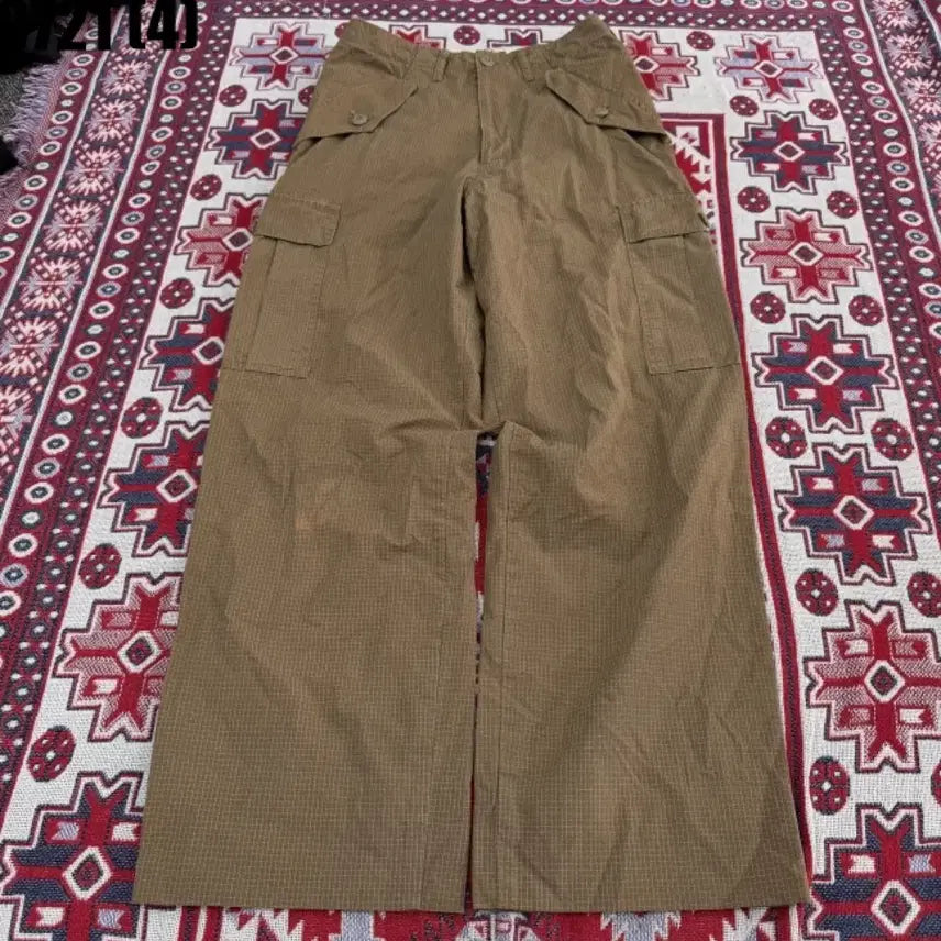 [BUNJANG] Brown Wide Fit Cargo Pants / 카고바지 와이드핏 브라운